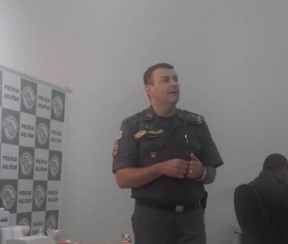 Tenente Rodrigo Afonso durante encontro desta tera-feira (19)