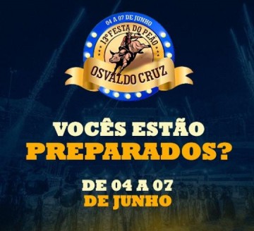 Tr�s atra��es j� s�o conhecidas para a Festa do Pe�o 2025 de Osvaldo Cruz