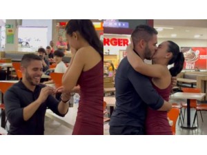 V�DEO: Homem usa plant�o fake da Globo para pedir namorada em casamento em shopping de Palmas (TO)