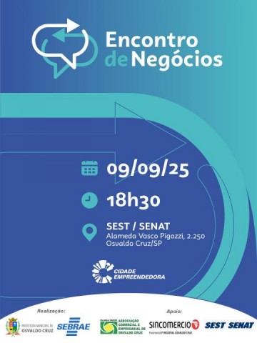Encontro de Neg�cios em Osvaldo Cruz ter� Intelig�ncia Artificial como tema central