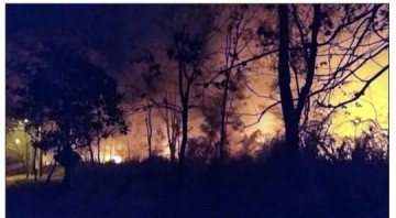 VDEO: Incndio destri parte do Salto Botelho em Luclia