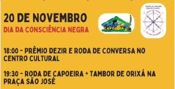 Templo do Sagrado Cora��o e Casa do Capoeira realizam ato na Pra�a S�o Jos� hoje pelo Dia da Consci�ncia Negra