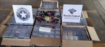 Receita Federal apreende carga de cigarros eletr�nicos avaliada em R$ 1 milh�o em Presidente Prudente