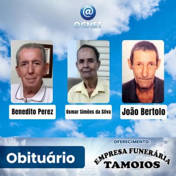 Portal Ocnet informa os falecimentos desta segunda-feira (25/11/2024)