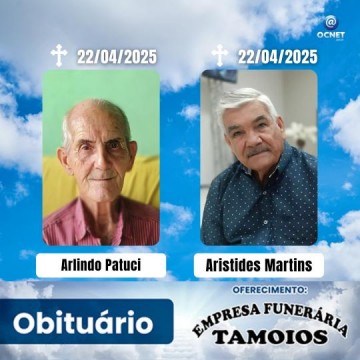 Portal Ocnet informa os falecimentos desta ter�a-feira (22/04/2025)
