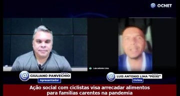 V�DEO: Em a��o social, ciclista ir� ficar 12 horas em cima de bicicleta para pessoas doarem alimentos