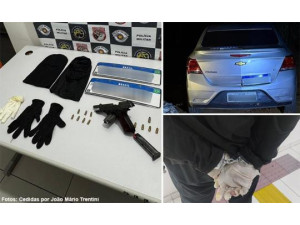 Procurado por homic�dio � preso com arma, muni��es e ve�culo com placas adulteradas em Tup�