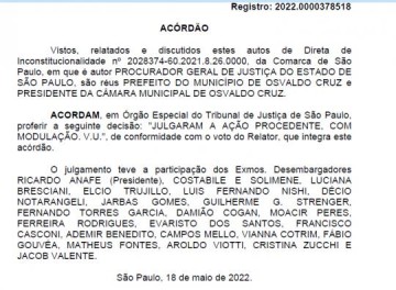 TJ-SP julga inconstitucional leis de ch�caras de lazer sancionadas pelo ex-Prefeito Mazucato