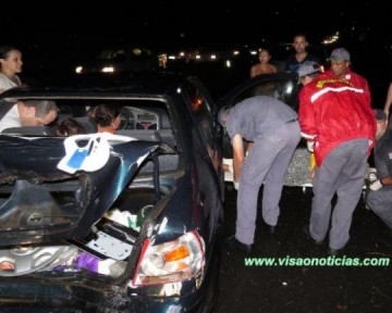 Acidente deixa quatro mulheres ferias na SP-294