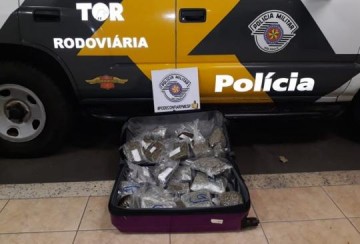 Estudante apresenta nervosismo 'incomum' em abordagem policial e acaba detida com mais de 10 kg de drogas