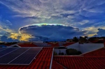 Fen�meno raro chama aten��o no c�u de Ara�atuba