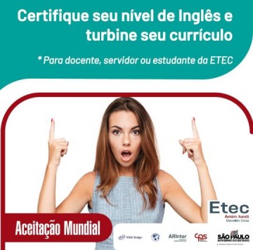 Etec Amim Jundi de Osvaldo Cruz � credenciada como centro de aplica��o de testes TOEIC BRIDGE