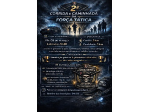 2� Corrida e Caminhada da For�a T�tica acontece neste domingo em Dracena
