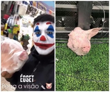 Torcedor corintiano � investigado ap�s assumir ter comprado cabe�a de porco atirada durante jogo contra o Palmeiras em SP