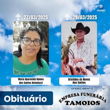 Portal Ocnet informa os falecimentos desta sexta-feira (28/03/2025)