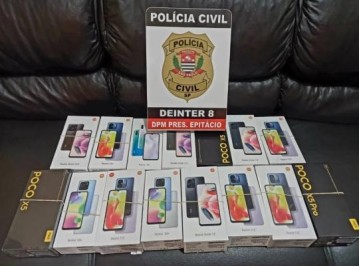 Celulares avaliados em mais de R$ 20 mil s�o recuperados ap�s furto em estabelecimento comercial, em Presidente Epit�cio