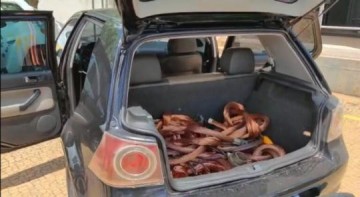 Casal de Clementina � preso com 300kg de cobre furtados de Usina