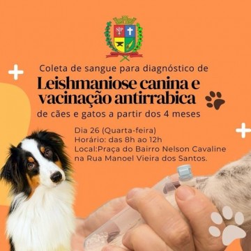 Nova etapa de coleta de sangue para diagn�stico de leishmaniose acontece hoje, 26, no bairro Nelson Cavallini