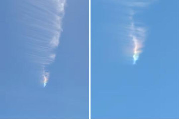 Moradores se impressionam com �arco-�ris de fogo� em Prudente