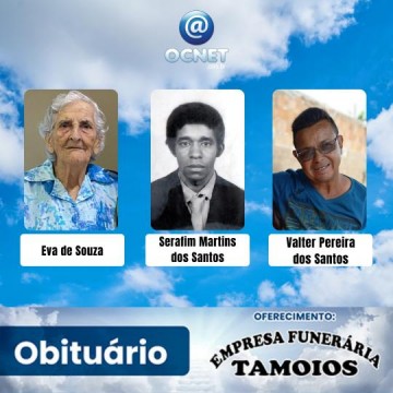 Portal Ocnet informa os falecimentos desta ter�a-feira (28/01/2025)