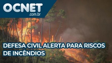 VDEO: Defesa Civil alerta para riscos de incndios