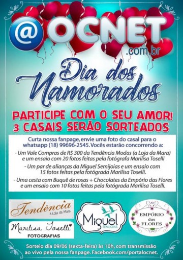 Portal Ocnet lana promoo de Dia dos Namorados