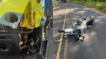 Acidente entre moto e caminh�o deixa dois mortos em estrada entre Tup� e Quat�