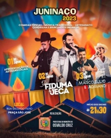 VDEO: Vem a, em Osvaldo Cruz, o Juninao 2023 com Fiduma & Jeca e Marco Tlio & Adriano