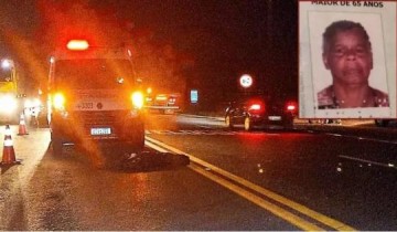 Idosa morre atropelada ao tentar atravessar rodovia SP-294