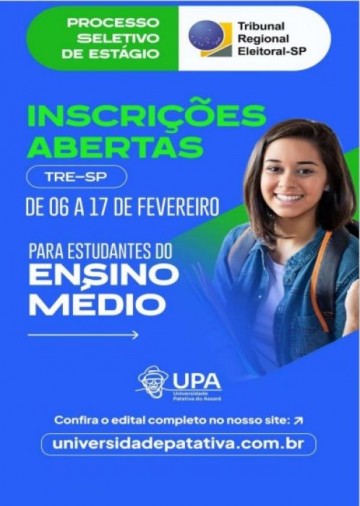 TRE Osvaldo Cruz abre inscri��es para processo seletivo de estagi�rios