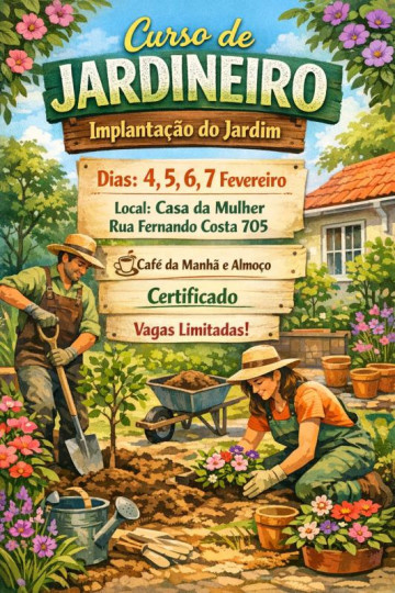 Senar e Casa da Mulher abrem inscri��es para Curso de Jardinagem