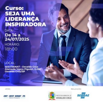 Sebrae e Prefeitura abrem inscri��es para curso de lideran�a em OC
