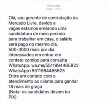 VDEO: Estelionatrios voltam a tentar aplicar golpe do Mercado Livre em Osvaldo Cruz