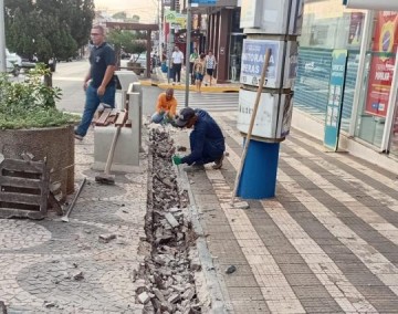 Prefeitura troca grelhas da Avenida Brasil entre a Roosevelt e a Hans Clotz