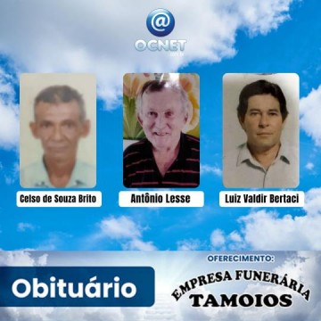 Portal Ocnet informa os falecimentos desta segunda-feira (29/04/2024)