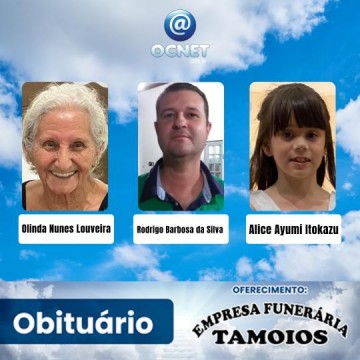 Portal Ocnet informa os falecimentos desta quarta-feira (11/12/2024)