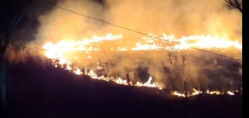 Inc�ndio entre Osvaldo Cruz e Parapu� atinge margens da SP-294