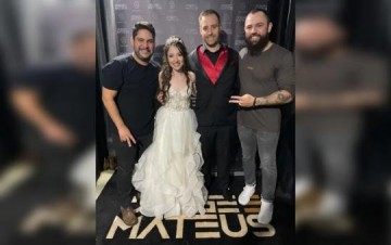 V�DEO: Noiva f� de Jorge e Mateus celebra casamento em palco de show da dupla em Ara�atuba