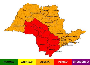Regi�o de Osvaldo Cruz est� em alerta para risco de tempestades