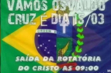 Osvaldo Cruz ter� manifesta��o Pr� Bolsonaro neste domingo