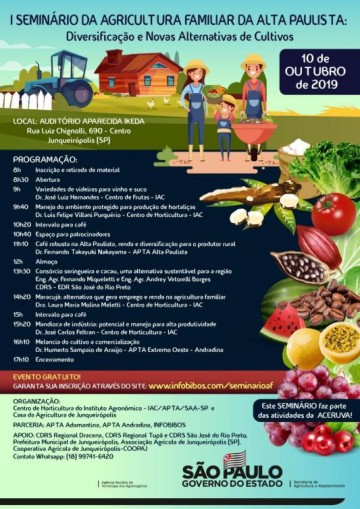 Coordenadoria de Agricultura de Sagres convida produtores para evento