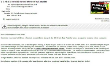 Dupla Munhoz e Mariano se pronuncia ap�s agress�o sofrida em Show em Rodeio de Tupi Paulista