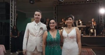 Noiva supera leucemia e conhece doadora de medula �ssea na pr�pria festa de casamento