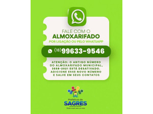 Almoxarifado Municipal de Sagres tem novo n�mero de atendimento