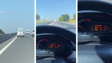 Ambul�ncia da Prefeitura de Luc�lia � flagrada em excesso de velocidade entre Marilia e Gar�a