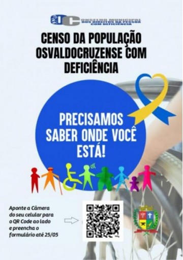Censo da pessoa com defici�ncia tem participa��o prorrogada at� 25 de maio