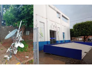 Temporal causa estragos em Pracinha e Prudente