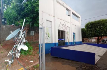 Temporal causa estragos em Pracinha e Prudente