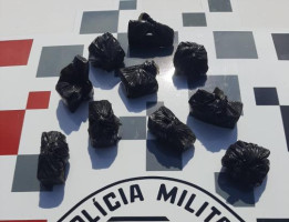 Pol�cia Militar apreende 250 gramas de maconha com traficante em Luc�lia