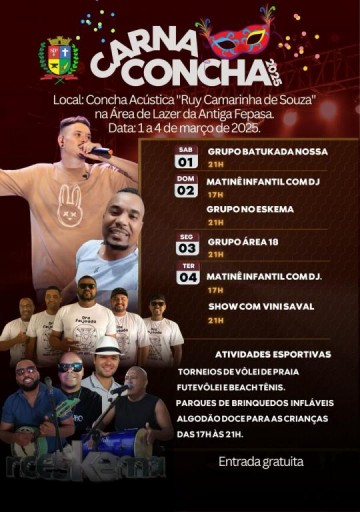 Prefeitura de Osvaldo Cruz anuncia o CarnaConcha 2025 com atividades de esporte, lazer e cultura para toda a fam�lia na antiga Fepasa